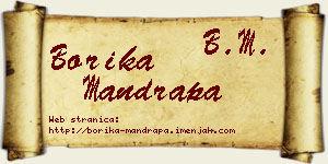 Borika Mandrapa vizit kartica